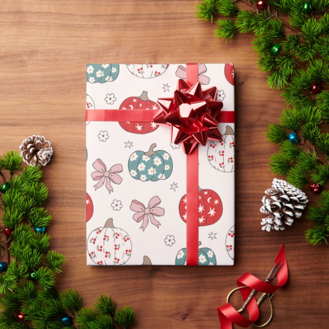 Christmas Pumpkins Wrapping Paper (Holiday Gift)