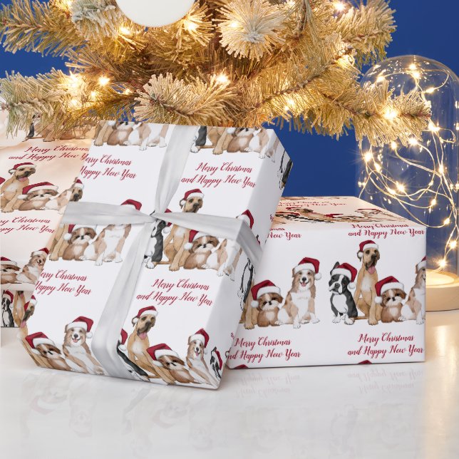 Christmas Puppies  Wrapping Paper (Holidays)