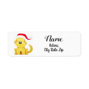 "CHRISTMAS "PUPPY" CHRISTMAS ADDRESS LABEL