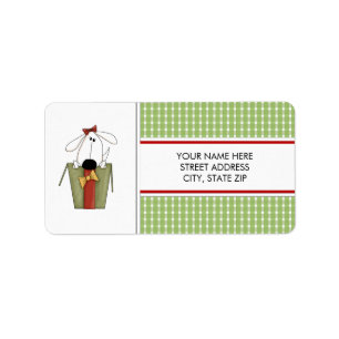 Christmas Puppy Dog Address Mailing Labels