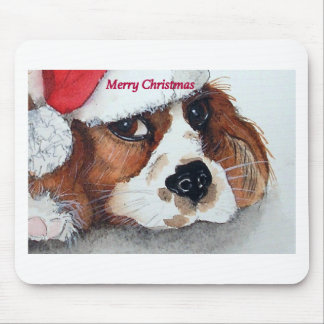 Christmas puppy dog mouse pad