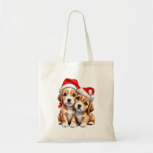 Christmas Puppy Dogs Tote Bag