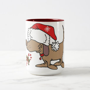 ****CHRISTMAS PUPPY FOR YOU**** Two-Tone COFFEE MUG