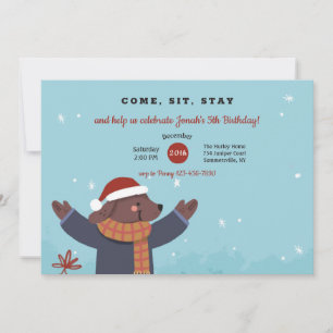 Christmas Puppy Invitation