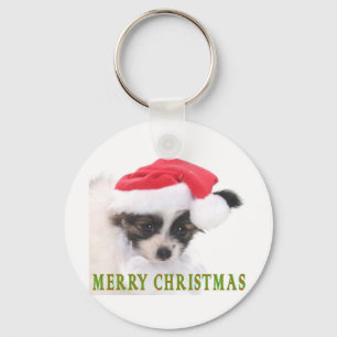 CHRISTMAS PUPPY KEYCHAIN