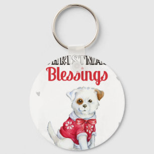 Christmas Puppy Keychain