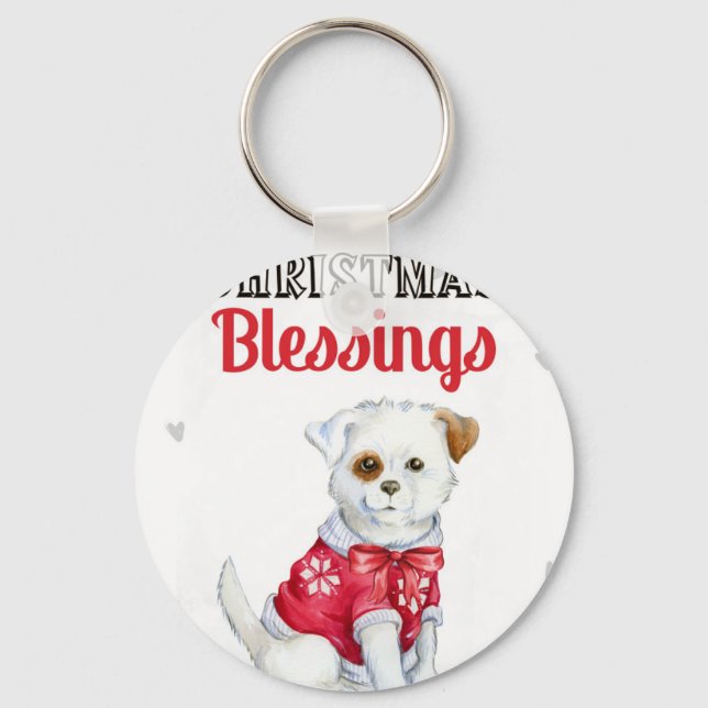 Christmas Puppy Keychain (Front)