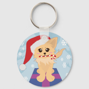 Christmas Puppy Keychain