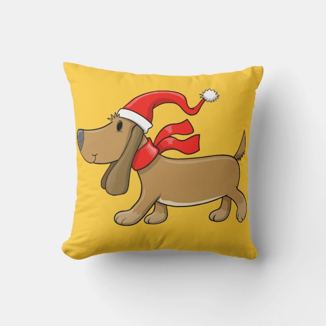 Christmas Puppy "Oscar" Pillow (Front)