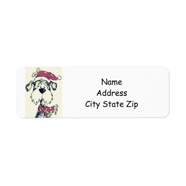 **CHRISTMAS PUPPY** RETURN ADDRESS LABEL (Front)