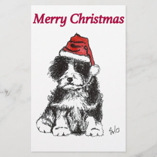 Christmas puppy stationery