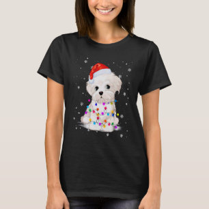 CHRISTMAS    PUPPY TANGLED IN CHRISTMAS LIGHTS T-Shirt