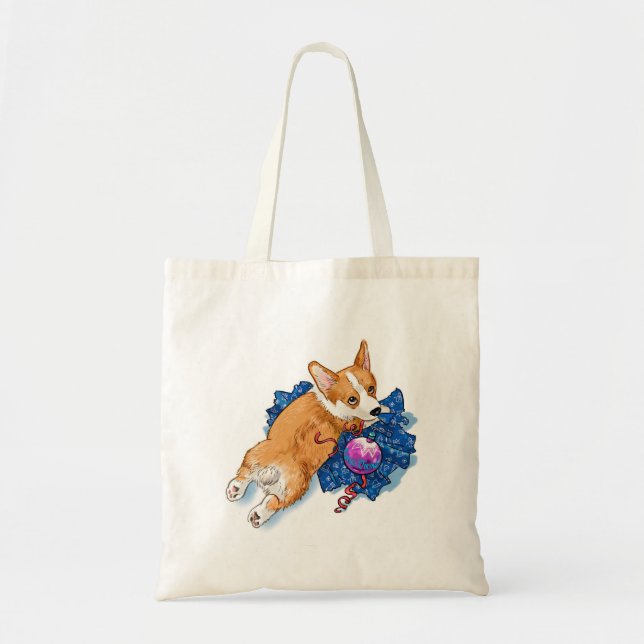 Christmas puppy Tote Bag (Front)