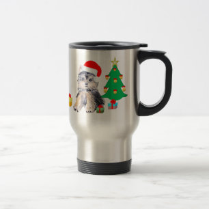 Christmas puppy travel mug