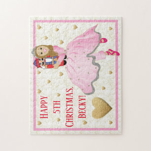Christmas Puzzle Pink Nutcracker Lt Brwn Hair