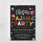 Christmas Pyjamas Party Chalkboard Holiday Party Invitation<br><div class="desc">For more advanced customization of this design,  simply select the "Customize It" button above!</div>