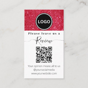 Christmas QR code Leave us a review Business Card