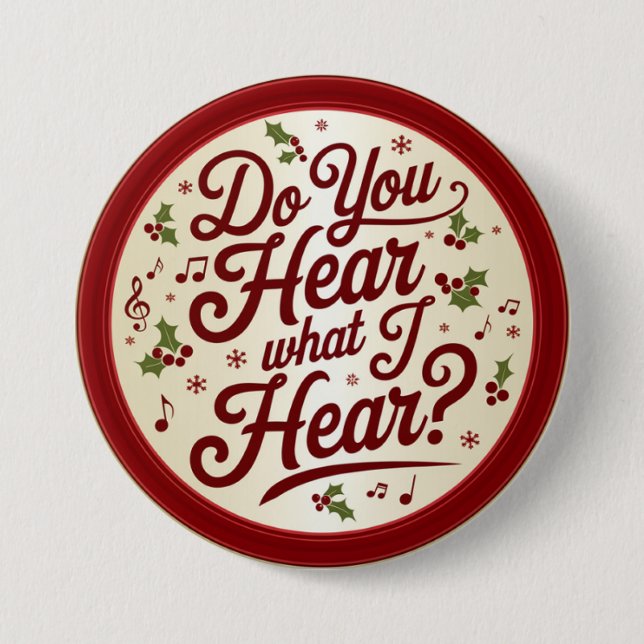 Christmas Question Button (Front)