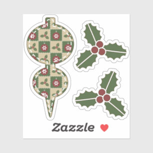 Christmas Quilt Contour Sticker