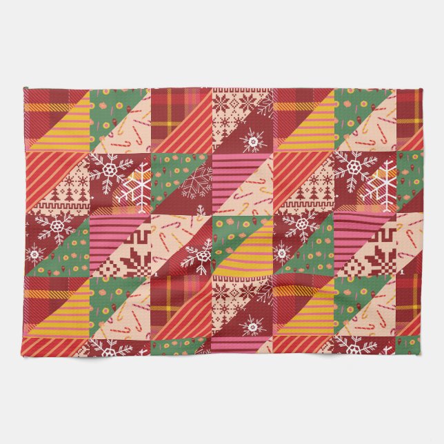 Christmas Quilt Kitchen Towel (Horizontal)