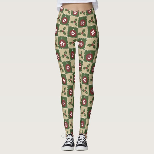 Christmas Quilt Leggings (Front)