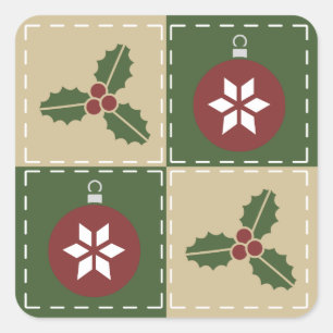 Christmas Quilt Sticker