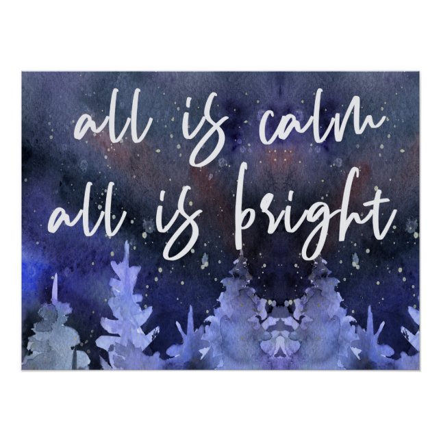 Christmas Quote Blue scripture poster (Front)