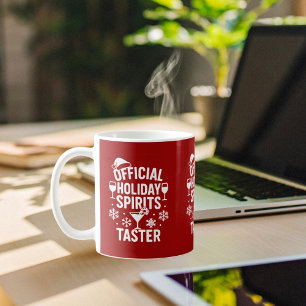 Christmas quote funny party spirits taster red coffee mug