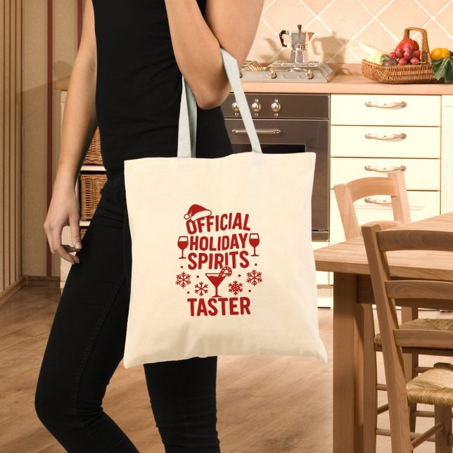 Christmas quote funny party spirits taster tote bag (Creator Uploaded)
