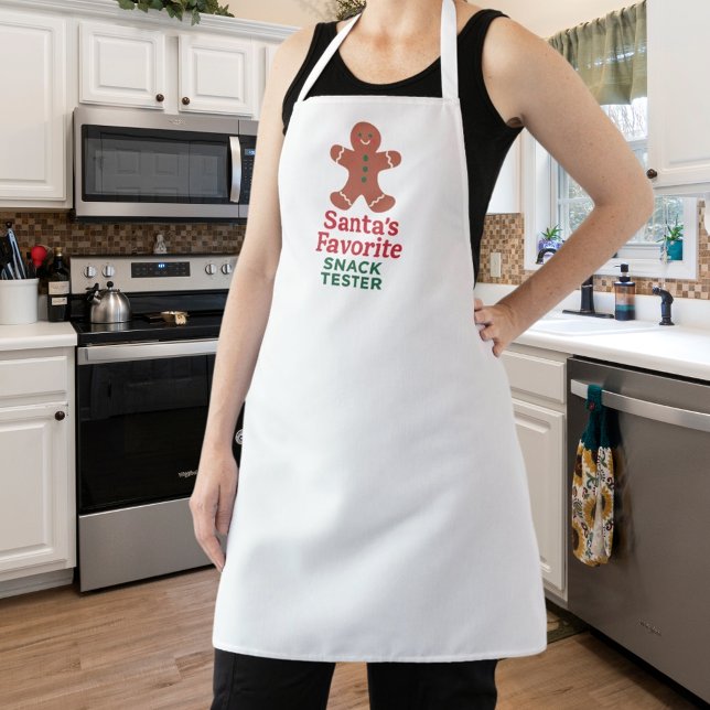 Christmas quote funny snack tester gingerbread apron (Creator Uploaded)