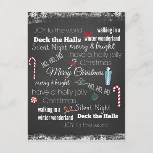 Christmas Quote Typography Holiday Postcard