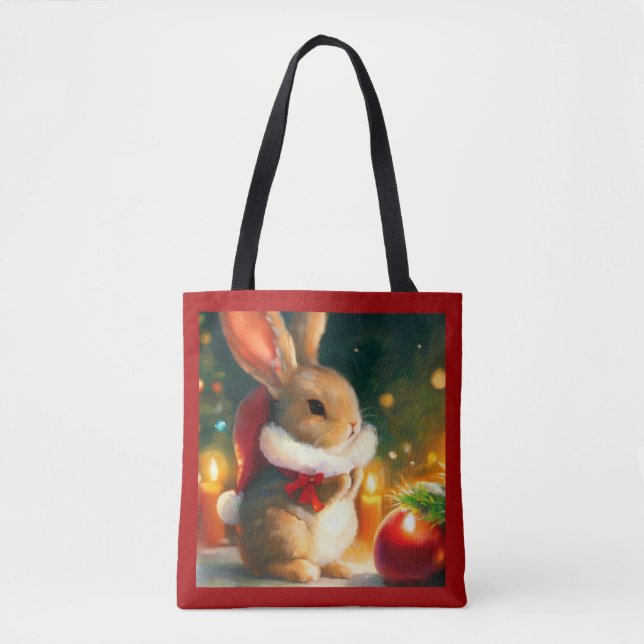 Christmas Rabbit 1 Tote Bag (Front)
