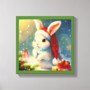 Christmas Rabbit 2 Canvas Print