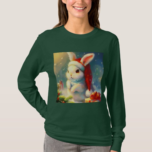Christmas Rabbit 2 T-Shirt (Front)