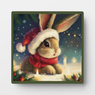 Christmas Rabbit 4 Plaque