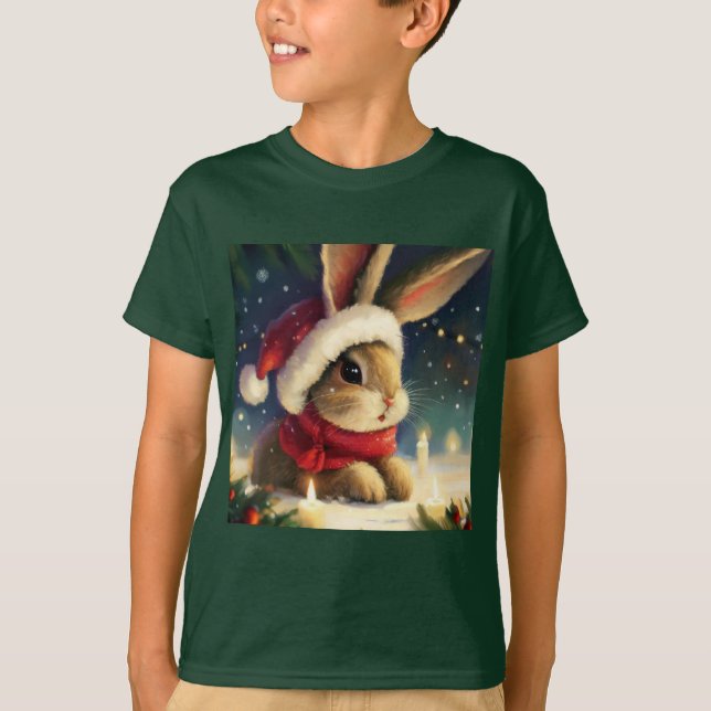 Christmas Rabbit 4 T-Shirt (Front)