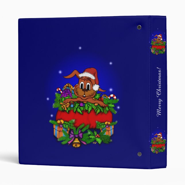 Christmas Rabbit Binder (Back/Spine)