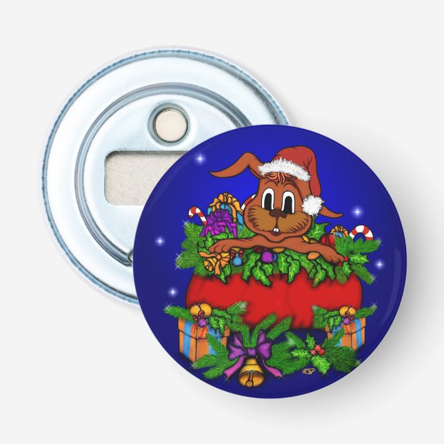 Christmas Rabbit Bottle Opener (Front)