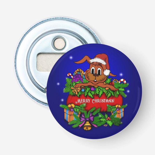 Christmas Rabbit Bottle Opener (Front)