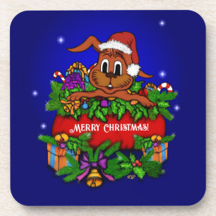 Christmas Rabbit Coaster
