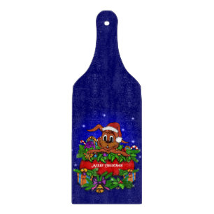 Christmas Rabbit Cutting Board