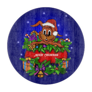Christmas Rabbit Cutting Board