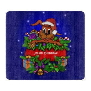 Christmas Rabbit Cutting Board