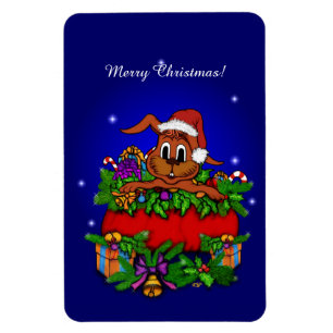 Christmas Rabbit Magnet