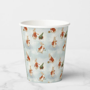 Christmas Rabbit Peter Vintage Paper Cups