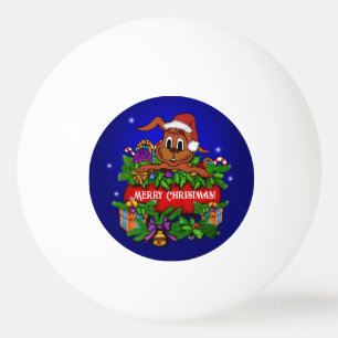 Christmas Rabbit Ping Pong Ball