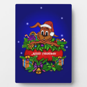 Christmas Rabbit Plaque