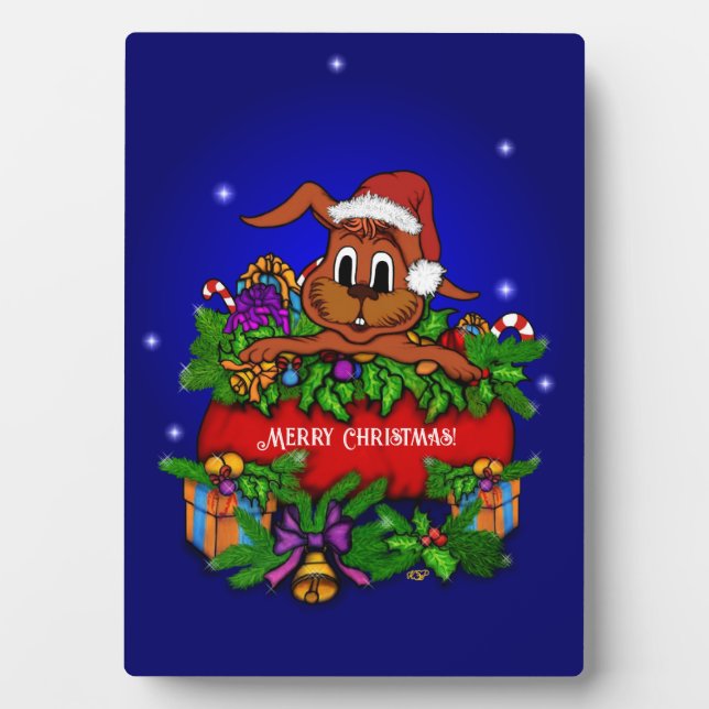 Christmas Rabbit Plaque (Front)
