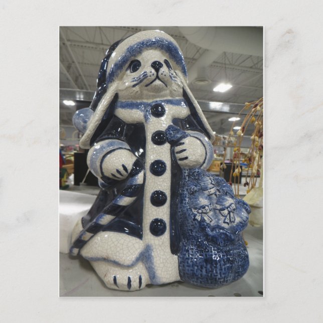 Christmas Rabbit Postcard (Front)