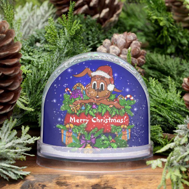 Christmas Rabbit Snowglobe (Winter)